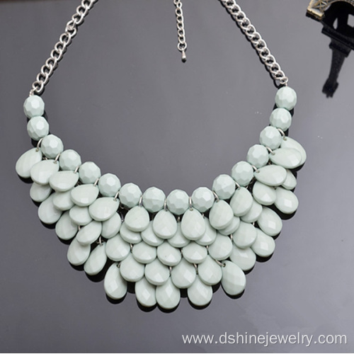 Statement Bubble Necklace Beads Necklace With Earring Set